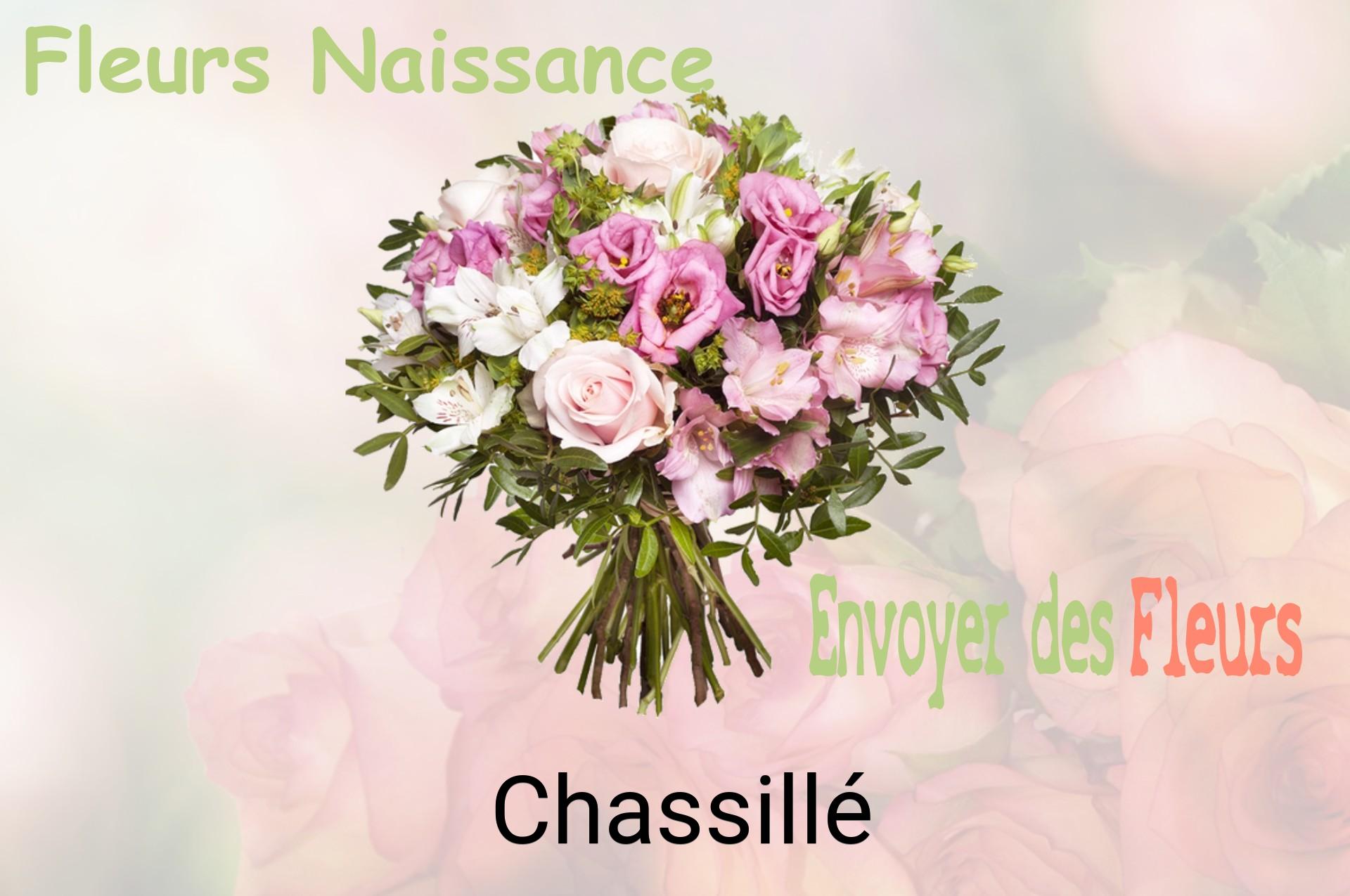 Bouquet de fleurs de naissance livré à Chassillé